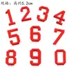 Carimbo de bordado para passar a ferro com cores 0-9 adesivos digitais de tecido acessórios de vestuário outono e inverno adesivos de bordado mais vendidos adesivos de patch DIY