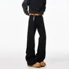 Jeans de Pierna Ancha Negra Scimitar para Hombre de Marca Moderna de Temporada Primavera y Verano, Pantalones Rectos Holgados Adelgazantes de Cintura Alta con Micro-Campana