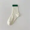 Calcetines de Mujer Youjiaxiu Primavera y Verano Calcetines Finos de Malla Hueca Calcetines de Tubo Medio Sin Costuras de Moda Calcetines con Bloques de Color