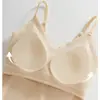 Camisola Antibacteriana Sin Costuras con Patrón de Diamantes y Copas Fijas Integradas, Cómodo Top Base Adelgazante y Levanta Busto