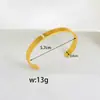 Venta Directa de Fábrica C35 Pulsera Abierta Creativa en Forma de C con Superficie Lisa, Joyería de Acero Inoxidable