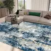 Alfombra de Sala de Estar de Lujo Ligero Estilo Nórdico, Felpudo de Suelo de Dormitorio de Peluche de Gama Alta, Alfombra Abstracta de Imitación Cachemir de Cobertura Total de Área Grande