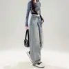 Jeans Rotos Retro Americanos para Mujer Primavera y Otoño 2025 Petite Rectos Sueltos Adelgazantes Tallas Grandes Pantalones de Pierna Ancha