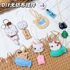 Gatito de la Suerte Omamori No Tejido DIY Hecho a Mano Colgante de Aspecto Elevado Creativo Cadena para Teléfono Móvil Llavero Lindo Regalo