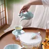 Mesa de Bambú Trendy para Té Cold Brew para Reuniones al Aire Libre, Imprescindible para Experiencias de Té Refrescantes, Incluye Botellas Pequeñas de Licor y Herramientas