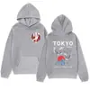 Sudadera con Capucha de Diseño de Marca de Moda Elemento Japonés Estampado de Grulla Simple y Versátil