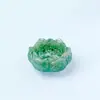 Pedrinhas de Cristal Natural Pedra Desmagnetizante de Lótus Tigela de Tesouro Armazenamento de Mesa para Oferenda a Buda Ornamentos Criativos de Resina Epóxi