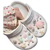 Nuevos dijes de zapato de estrella de mar y concha iridiscentes, accesorios de decoración de zapato desmontables de alta gama, hebillas de zapato