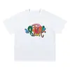 Meichao Syna World Estampa de Letras Verão Feminino Estilo Diamante High Street Hip-Hop Tamanho Grande Solto Casual Manga Curta t