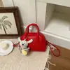 Bolsa Transversal de Ombro Único Lisa Estilo Coreano Ins Design de Nicho Feminino Textura Fashionável Bolsa de Mão Mochila para o Dia a Dia