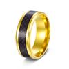Anillo Transfronterizo Yiwu Shouman Joyería al por Mayor Joyería Anillo de Acero Inoxidable para Hombre Fibra de Carbono Dropshipping