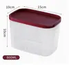 Conjunto de Recipientes Plásticos de Grau Alimentício para Armazenamento de Alimentos, Caixa Selada Hermeticamente, Seguro para Micro-ondas, Organizador de Frutas para Geladeira, Lancheira Bento Portátil