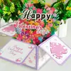 Suministro directo de fábrica nueva tarjeta de felicitación 3D feliz Día de San Valentín se pueden agregar palabras de bendición LOGOTIPO caja tridimensional emergente personalizada