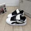 Mocasines Versátiles Ligeros de Bloques de Color Blanco y Negro con Suela Gruesa para Mujer, Ins2026 Zapatos de Primavera para Estudiantes, Suela Suave, Cómodos para los Pies, Zapatos de Pareja