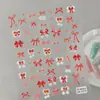 Stickers Originales Versátiles para Uñas de Moño 3D Bloqueo de Color Cinta de Moño Estampados para Uñas Estilo AA