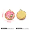 Acero Inoxidable Multi-Estilo Colgante Flor Goteo de Aceite Flor DIY Concha Flor Moda Colgante Vestido Pulsera Collar Accesorios