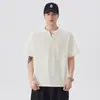 Camiseta casual de manga corta con cuello en V, holgada y transpirable para hombre