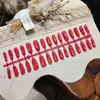 6-20-2Uñas postizas cortas de escalera/cortas/medianas/largas ovaladas/delgadas para puntas de perro con cuentas de cristal y efecto ojo de gato, manicura prefabricada
