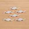Acessórios para Joias DIY de Liga Duplo Pendente Conector Rosa Pulseira Colar Elo Decorativo Pingente Q1167