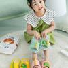 Pantuflas de Lino con Dinosaurios para Niños y Niñas Hogar Interior Pequeñas y Medianas Niños Suela Suave Niños Primavera y Otoño Hogar Algodón y Lino Antideslizante