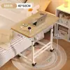 Mesa de Estudo Ajustável Móvel ao Lado da Cama, Mesa para Computador, Mesa Dobrável Cruzada para Cama, Mesa Ajustável para Quarto e Escritório