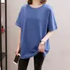 Camiseta de Manga Corta Estampada de Moda para Mujer, Estilo Nuevo Verano 2026, Longitud Media, Corte Holgado, Tallas Grandes, Top Adelgazante