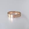 Anel de strass cruz anel liso popular na internet transfronteiriço aço titânio não desbota anel par de casal anel ouro rosa 18K venda quente