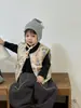 Chaleco Chaqueta para Bebé 2026 Nueva Ropa de Otoño e Invierno Ropa para Niños Ropa para Niños Estilo Coreano Conjunto de Pantalones de Chándal de Forro Polar para Niños