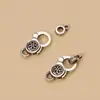 Venta al por mayor del fabricante Plata de ley 925 Personalizado Plata tailandesa Accesorios para pulseras DIY Pulsera Collar Hebilla de flor de cerezo Hebilla de gancho de plata con cuentas