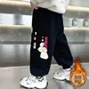 Ropa de Invierno para Niños Pantalones Deportivos de Forro Polar Tres en Uno, Elegantes Pantalones Deportivos con Forro de Forro Polar para Niños Pequeños, Pantalones de Bebé de Moda
