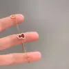 Lujo Ligero y Exquisito Nuevo Estilo Chino Calabaza de la Fortuna y la Bendición Pulsera de Oro Rosa Estilo Antiguo Ancla Roja Completa de Diamante Joyería Literaria