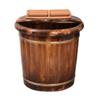 Cubo para Baño de Pies Cubo de Madera Palangana de Madera para el Hogar Madera Carbonizada Baño de Pies Madera Maciza Cubo para Baño de Pies Aislamiento Térmico Palangana para Baño de Pies Venta Directa de Fábrica