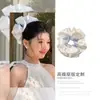 [Lado de la Falda de Ballet] Crema Satén Rayas Azules Tocado para la Cabeza de Mujer Hermoso Cuerda para la Cabeza Marubeni Círculo de Cabello Cayendo de Princesa