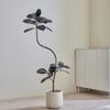 Lámpara de jardinería nórdica de lujo para sala de estar interior, maceta grande de alta gama, lámpara de lujo biónica, adornos de plantas de árbol falso, simulación verde