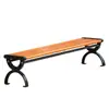 Silla de parque para exteriores de hierro fundido anticorrosión banco de madera maciza madera plástica asiento para patio de ocio al aire libre asiento de villa de aluminio fundido banco largo