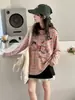 Camiseta de Manga Larga para Niña Primavera 2026 Nueva Elegante Camiseta Básica Infantil para Niñas Mayores Moderna Holgada Top Rayado