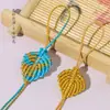 Hoja Pequeña Hilo Dorado Tejido a Mano Colgante de Hoja Tirable Accesorios de Cuerda para Colgar Piezas de Joyería DIY Venta al por Mayor