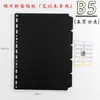 Separador de Páginas para Pasta A4 Papel B5 Separador de Índice para Caderno de Folhas Soltas Plástico PP