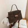 Nuevos Bolsos de Moda Otoño e Invierno 2025 Gran Capacidad Cruzado para Mujer Bolso de Viaje de Alta Calidad Bolso Kelly Retro de Gamuza