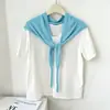 Lenço francês triangular de verão para cintura lenço de seda para cintura cinto de cintura para vestido decoração gravata de pescoço pequeno xale de tricô lenço de seda gelada lenço de seda feminino
