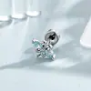 Color Niebla Flor Maravillosa Estilo de Diseño Nicho Estilo Ins Encaje de Iris Cruz Titanio Aleación Varilla Cartílago de Oreja Stud Piercing Pendiente