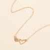 Collares de Corazón al por Mayor, Joyería Versátil Transfronteriza Europea y Americana, Cadena de Clavícula de Aleación Multicapa con Incrustaciones de Diamantes Huecos Estilo Ins