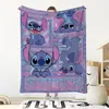 Manta de Franela de Stitch Manta Decorativa con Estampado de Anime Manta Grande para Vacaciones y Viajes Manta de Ocio para Oficina y Dormitorio
