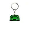 Llavero de Coche de Carreras de Dibujos Animados Colgante para Mochila Llavero de Goma Suave de PVC Llavero Anillo de Llavero