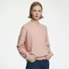E-commerce Transfronteiriço Amazon Marca da Moda max Genuíno Mesmo Estilo Cor Sólida Dopamina Gola Redonda Suéter Solto Tricô Feminino