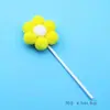 Tarjeta de inserto para pastel flor de bola de pelo tridimensional decoración de pastel adornos de pastel de cumpleaños flor de bola de pelo para adultos niños