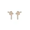 Pendientes de Nudo Completamente Diamantados Aguja de Plata Diseño de Moda Único Nicho Coreano Pendientes de Lujo Sencillo Accesible Pendientes de Gama Alta