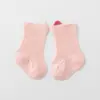 Calcetines para Bebé con Diseño de Orejitas Pequeñas, Calcetines de Malla de Algodón Delgado Absorbentes del Sudor para Verano, Calcetines sin Costuras con Puño Suelto para Bebés Gorditos, Calcetines de Media Caña