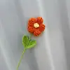 Dou-lhe uma Flor Vermelha Pequena, Flor de Lã, Flor Única Trançada, Presente de Dia das Mães e Ação de Graças, Decoração de Flor Artificial