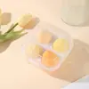 Set de Esponjas de Maquillaje, Doble Uso para Seco y Húmedo, Herramienta de Fijación de Maquillaje de Larga Duración, Polvera, Almohadilla, Forma de Gota de Agua, Corte Angulado Esponja de Maquillaje, Belleza